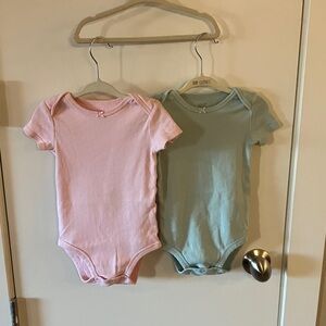 Soft Pink and Mint Green Kids Bodysuits